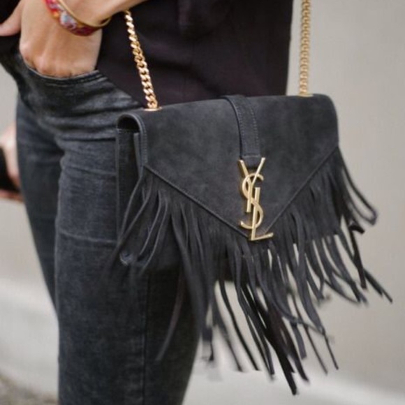 Saint Laurent Handbags - YSL Classic Monogram Fringe Crossbody Bag